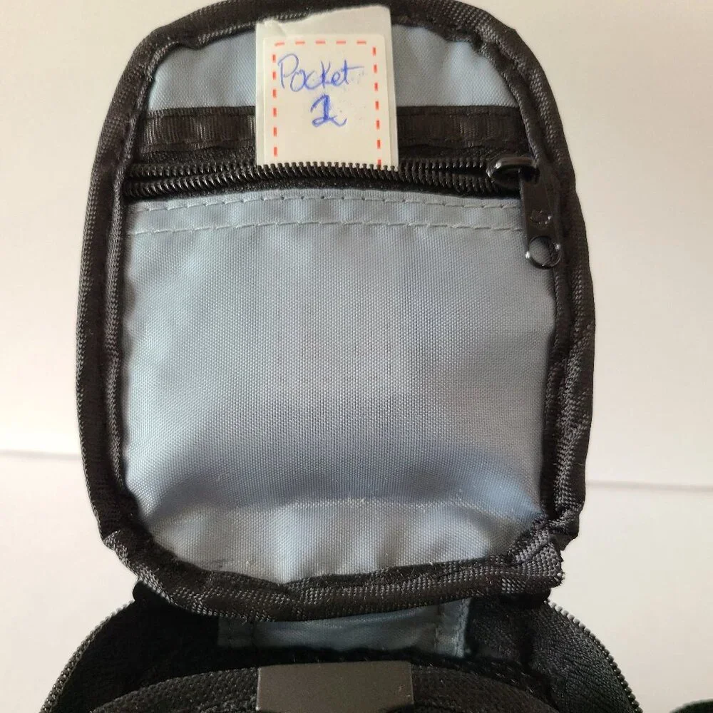 SAMSONITE JOURNEY 4 POCKET MEDIUM CAMERA PHOTO BAG BLUE/BLACK ADJUSTABLE. STRAP